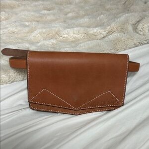 Calvin Klein brown leather belt bag size small/medium